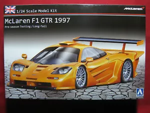 McLaren F1 GTR 1997 Pre-Season Testing Long Tail Aoshima 1:24 Scale Model Kit - Bild 1 von 4