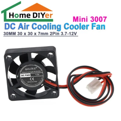 Mini 3007 30MM 30 x 30 x 7mm 2Pin 3.7-12V  DC Air Cooling Cooler Fan Laptop - Image 1 of 4
