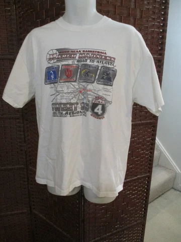 2002 NCAA Final Four Basketball T Shirt Duke Indiana Pittsburgh XL Vintage Cover