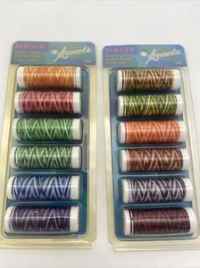 12 Rolls Singer Section Dried Cotton Thread Designer Accents 10yds Each 30s/2X6 - Picture 1 of 12