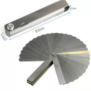 32 Blade Feeler Filler Gauge Spark Plug Gap Metric Imperial Measuring Brass Tool - Picture 1 of 10