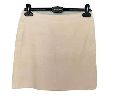 Ann Taylor 女式裙子白色亚麻混纺 A 字及膝衬里经典工作 6 — 第 1/4 张图片