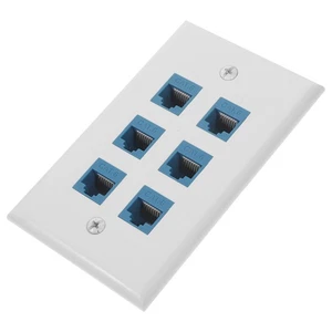 Netzwerkpanel Büro Heim-Ethernet-Panel Ethernet-Kabel-Wandplatte - Afbeelding 1 van 12