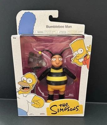 Figura de acción Jakks Pacific 2025 Los Simpson BUMBLEBEE MAN y cámara de video 5" Foto 1 de 4