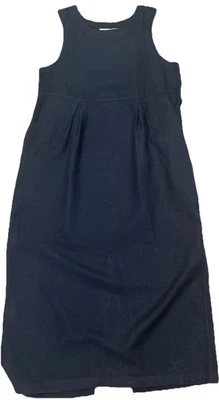 Vestido Jersey Eddie Bauer Talla M Sin Mangas Largo Cuello Redondo Lino Modesto Playa Foto 1 de 4