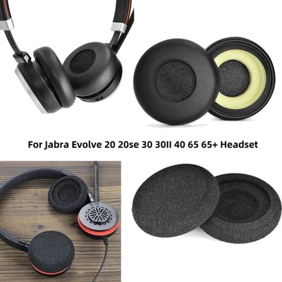 MARKENLOS Almohadillas para Jabra Evolve 20, 20se, 30, 30II, 40, 65, 65+ Auriculares Repuesto Negro