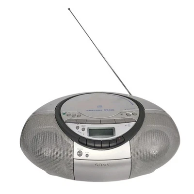 Sony CD Radio Cassette-Corder CFD-S350 Portátil Boombox Cinta Reproductor AM/FM Probado Foto 1 de 4