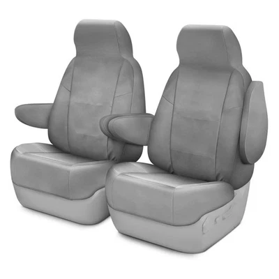 For Toyota Corolla 14-19 Polycotton Drill 1st Row Light Gray Custom Seat Covers Foto 1 de 4