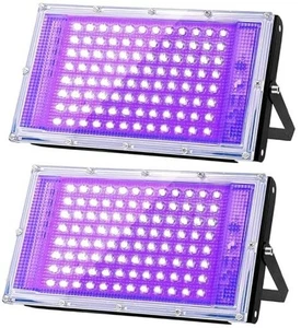  100W LED UV Black Light, Powerful UV Spotlight, IP66, 395nm Lamp for 100W-2P - Picture 1 of 8