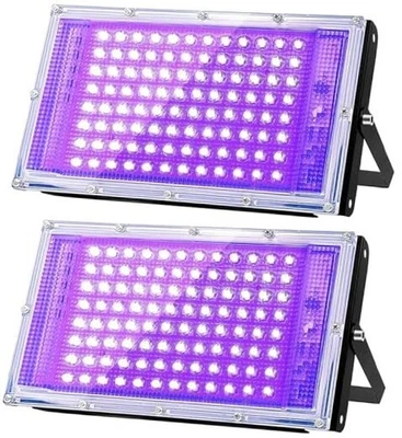  100W LED UV Black Light, Powerful UV Spotlight, IP66, 395nm Lamp for 100W-2P - Image 1 of 4
