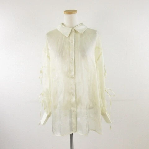 Camicia blusa in raso trasparente Chico manica lunga beige donna F-A456... - Immagine 1 di 4