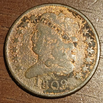 1809 Classic Head Half Cent (VG)  #684 - Image 1 of 2
