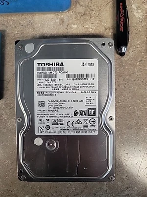 Toshiba DT01ACA100, 1TB HDD, 7200RPM, 3.5", 15 Hours On - Image 1 of 4