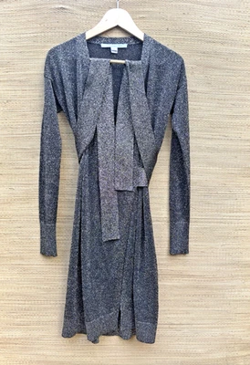 Vestido DIANE VON FURSTENBERG preto e dourado metálico tamanho P/P  - Imagem 1 de 4