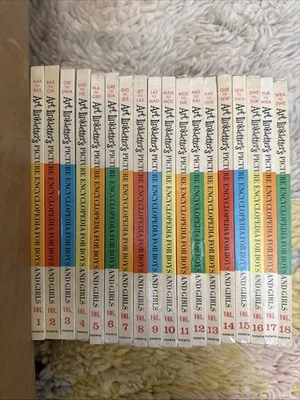 VINTAGE ART LINKLETTER'S PICTURE ENCYCLOPEDIA FOR BOYS AND GIRLS VOLS  1- 18 - Image 1 of 4