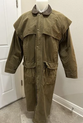 Woolrich Duster Coat Aztec Wool Remov. Liner Trench Long Jacket Western Size M - Image 1 of 4