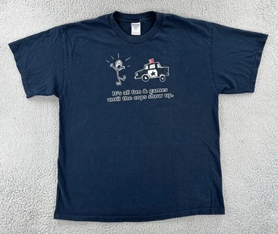 Camiseta azul XL de colección Tennessee River para hombre diversión y juegos hasta que aparezcan los policías Foto 1 de 4