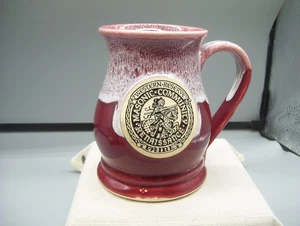 Taza esmaltada cerámica zorro gris feria renacentista comunidad masónica Western Reserve - Imagen 1 de 7