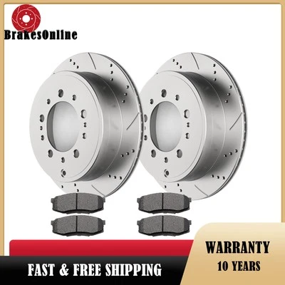 Pastillas rotores de freno traseros para frenos Lexus LX570 2008-2021 Toyota Tundra 2007-2021 Foto 1 de 4