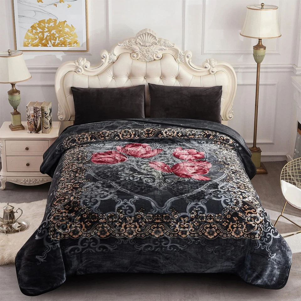 Heavy Korean Mink Fleece King Size Blanket, Christmas Gift - Image 1 of 4