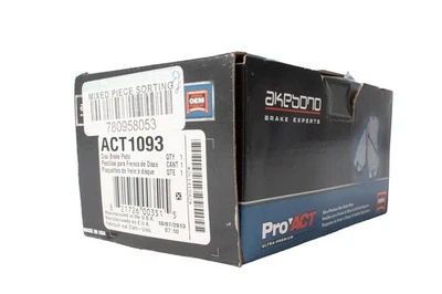 Juego de pastillas de freno traseras Akebono Proact para Chevrolet Uplander 2005-2009 pieza ACT1093 Foto 1 de 4