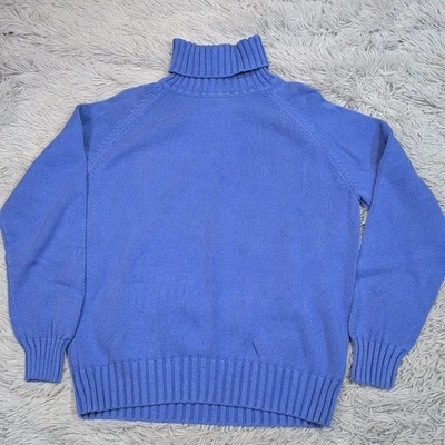 Suéter Jean Pierre Feminino XL Azul Gola Alta Conforto Aconchegante Preppy Casual - Imagem 1 de 4