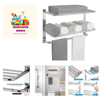 23-дюймовый матовый никелевый 3-уровневый стеллаж для полотенец — ржавчина нержавеющая сталь элегантность - Изображение 1 из 4