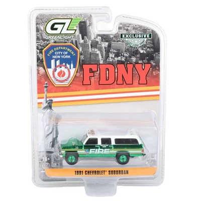 Chase 1/64 1991 Suburban, Jefe de Batallón FDNY, Hobby Exclusivo Greenlight 30501 Foto 1 de 3