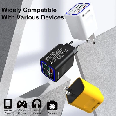 Maleyin 50W Schnell Ladeadapter 6-Port USB-C + USB-A Ladegerät Poweradapter - Bild 1 von 4