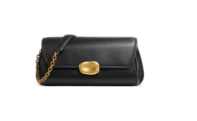 Bolso Bandolera Donna Karan NY Sag Harbor Cuero Clutch + Bolso para el Polvo - Negro Foto 1 de 4