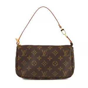 LOUIS VUITTON Monogram Pochette Accessoires Hand Bag Pouch Brown M51980 90265686 - Picture 1 of 10