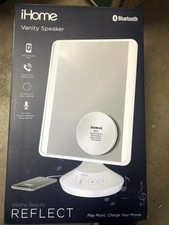 iHome Vanity Mirror with Bluetooth Audio, Led Lighting, Bonus 10x Magnification
