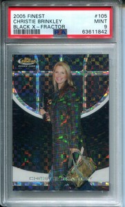 Christie Brinkley 2005-06 Topps Finest Black X-Fractor Refractor #/9 PSA 9 POP 1