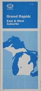 Road Map Grand Rapids East West Suburbs Michigan 1990 AAA 9-010 - Picture 1 of 4