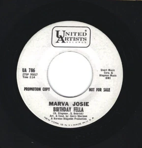 GIRLS NORTHERN  SOUL  45   Marva Josie  United Artists  786  *promo* - Bild 1 von 2