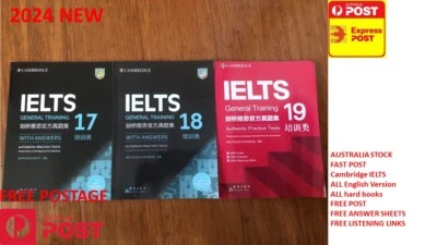 EXPRESS POST2024 Newest Cambridge IELTS 17,18,19/General OR Academic/ALL English - Image 1 of 3