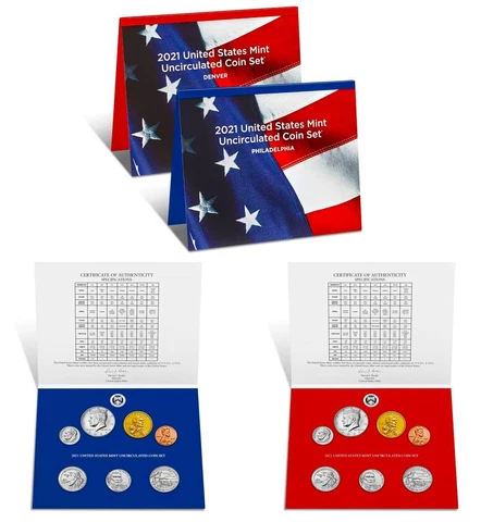 2021 US Mint Uncirculated Coin Set P & D ~~ Pristine Cover