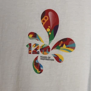 Camiseta Coca-Cola Talla Grande 120 Años de Inspiración Celebra 5 de Mayo Rara - Imagen 1 de 5