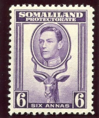 SOMALILAND PROTECTORATE 1938 KGVI SG98 6a. VIOLET  -  MNH - Image 1 of 1