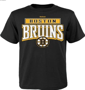 Camiseta manga corta negra/dorada NHL Reebok Boston Bruins juvenil talla XL 18/20 - Imagen 1 de 7