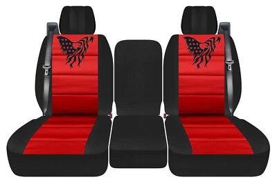 Fundas de asiento rojas para Ford F150 2004-2008 American Eagle Flag fundas de asiento de camioneta Foto 1 de 3