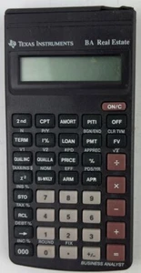 Texas instruments BA REAL ESTATE Calcolatrice 2,75” X 5,75” - Foto 1 di 4