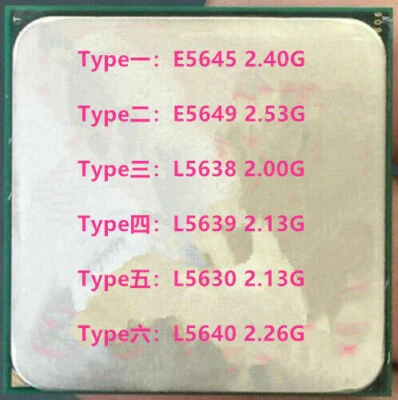 Intel Xeon E5645 E5649 L5638 L5639 L5630 L5640 LGA1366 Desktop CPU Processor - Image 1 of 4