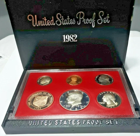 1982 United States Proof Coin Set Cover