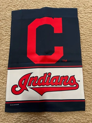NWOT Cleveland Indians Guardians 2 Sided Garden Flag MLB baseball Ramirez Beiber Cover