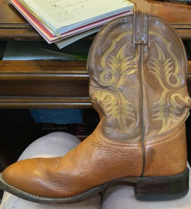 Tony Lama 9D Western Brown Leather handmade in El Paso Texas-SHIPPING CHANGED - Picture 1 of 9