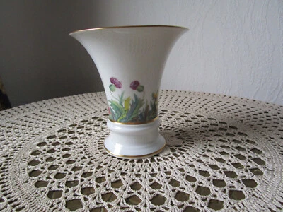 Fürstenberg Vase -  Porzellanvase -Tischvase - Trichtervase Feldblumen Dekor - Bild 1 von 4
