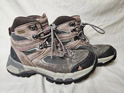 Vasque туристические ботинки женщин 9 серый кожаный шнурует вверх высоты верхний открытый GorTex Vibram - Изображение 1 из 4