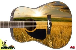 Acoustic Guitar Skin 5 Star Custom Axe Body Wrap Reface Cover Dream Field 030 - Picture 1 of 15