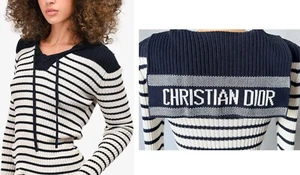 Christian Dior Cotton Knitted Top fits S/M or US 6-8 (or relaxed US 4) Sweater - Picture 1 of 17